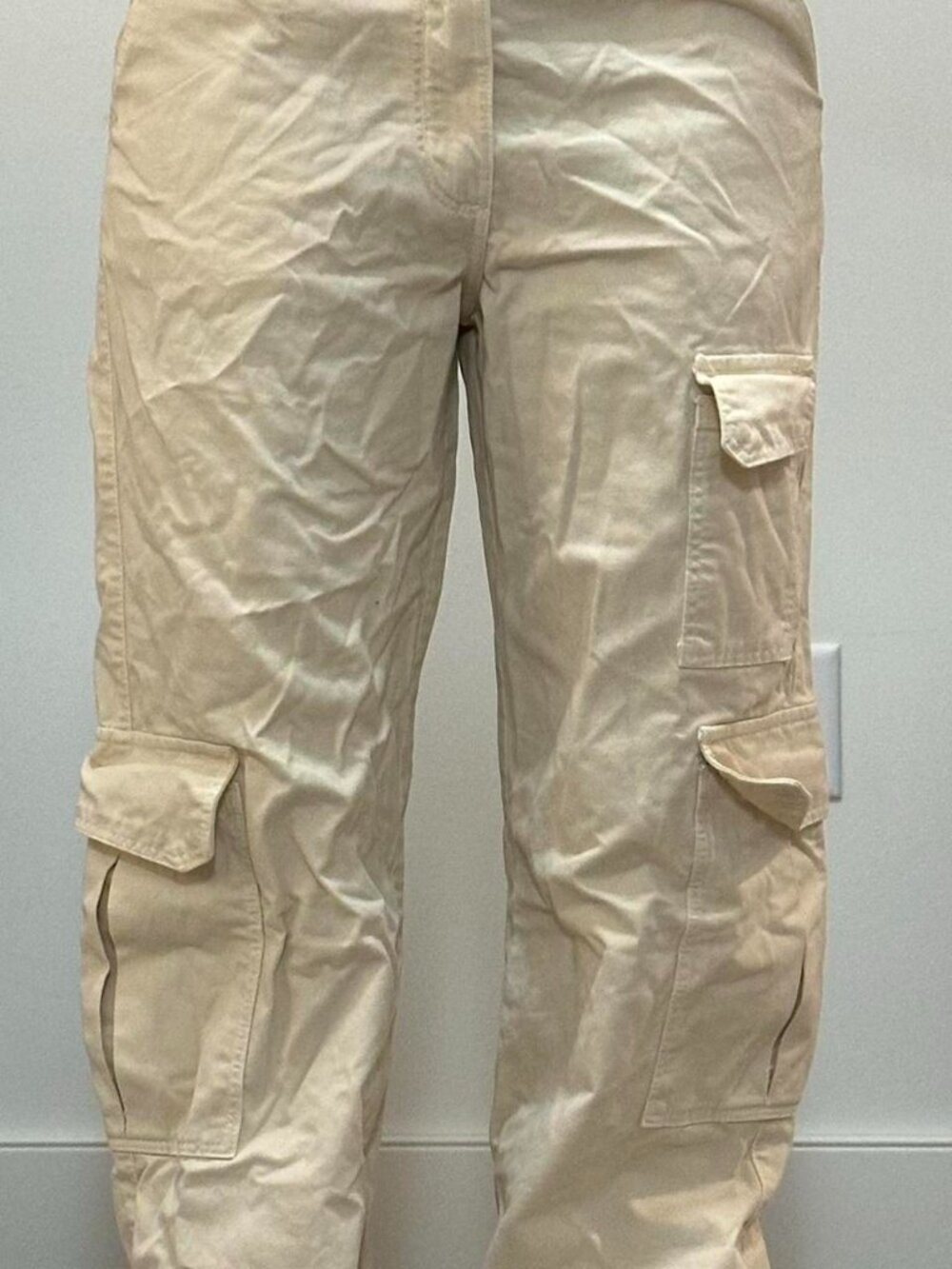 Zara Women's Cream and Tan Trousers